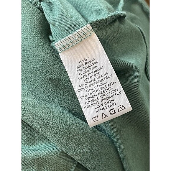 LOGO by Lori Goldstein 2X Button Up Cardigan Sweater Teal Lightweight Lace trim - Picture 6 of 8